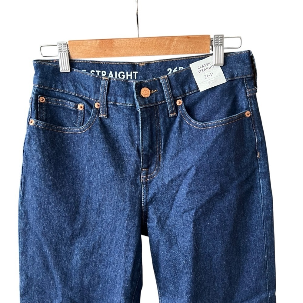 NWT J. CREW High-rise '90s classic straight-fit jean in Rinse wash Sz 26P - Picture 5 of 9